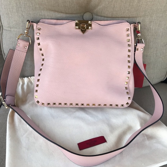 Valentino Handbags - NWT Valentino Vitello Rockstud Crossbody Pink Bag